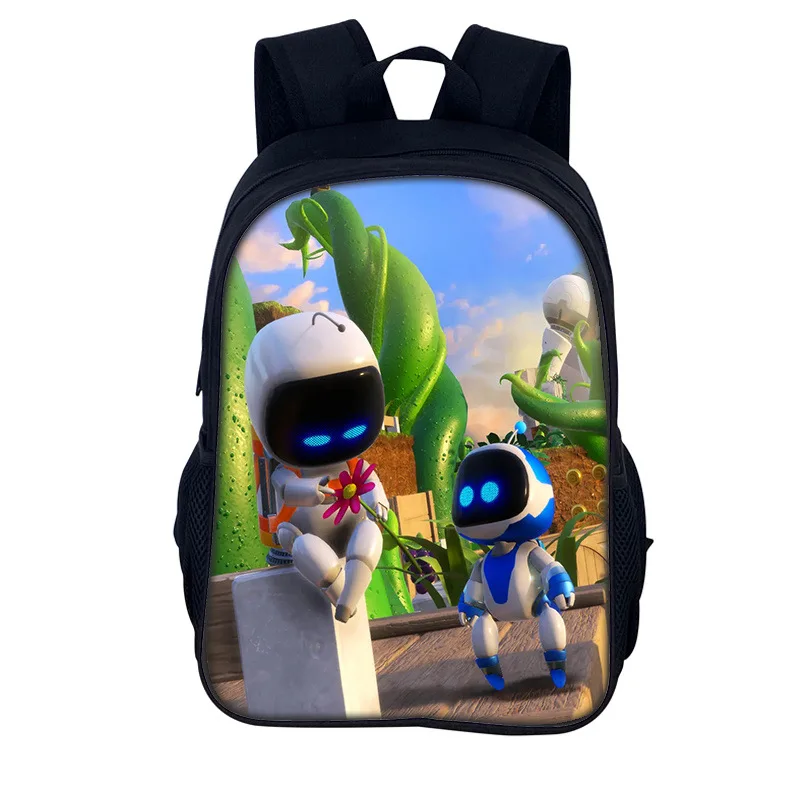 Фото Astro bot студенческая сумка для книг, школьные рюкзаки с 3D принтом, оксфордские водонепроницаемые рюкзаки для мальчиков и девочек, дорожные студенческие рюкзаки №4