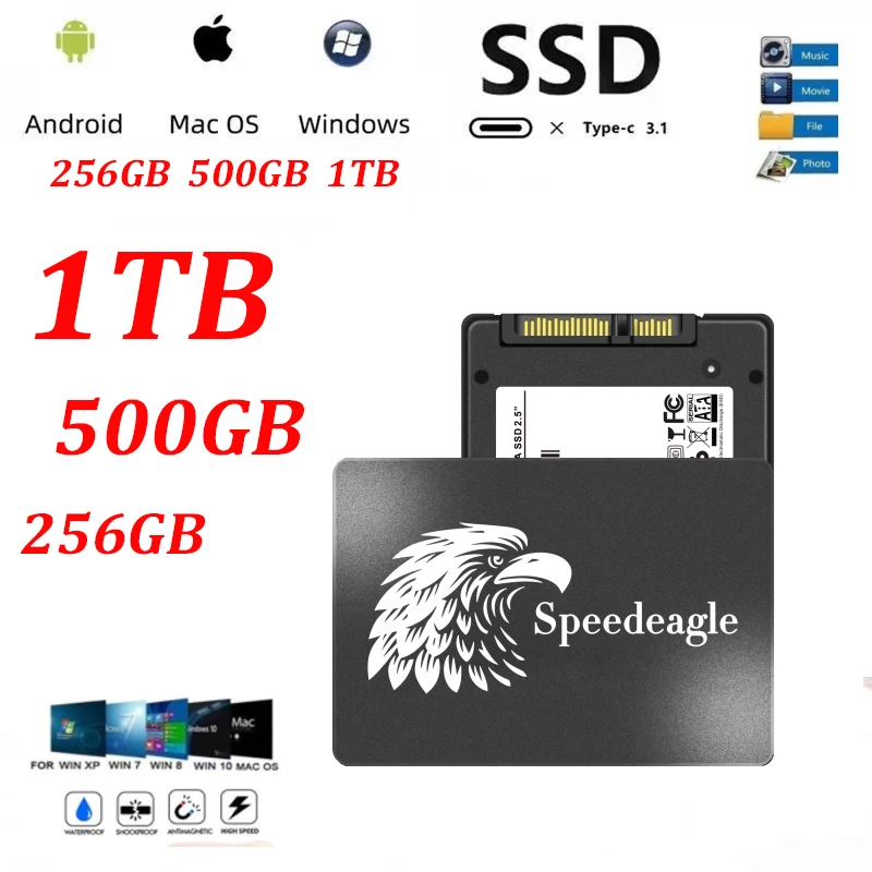 

SSD 500 Гб ТБ 256 ГБ SATA 500 Гб Внутренний твердотельный накопитель Жесткий диск для ноутбука и настольного компьютера