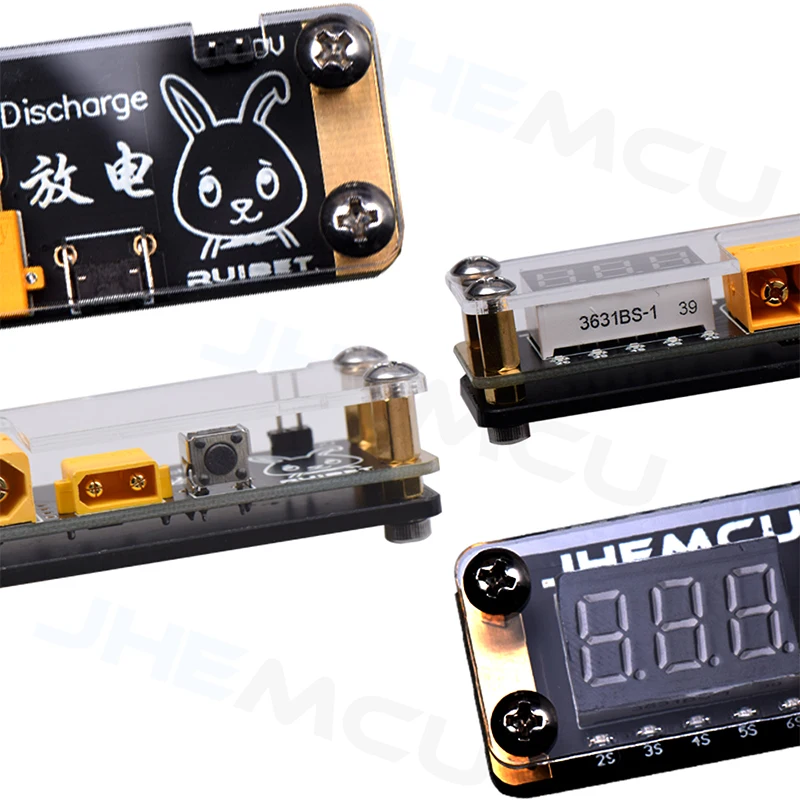 JHEMCU Ruibet LIPO Разрядный Модуль 2-6S Встроенный светодиодный индикатор 3 8 в 0 режим для