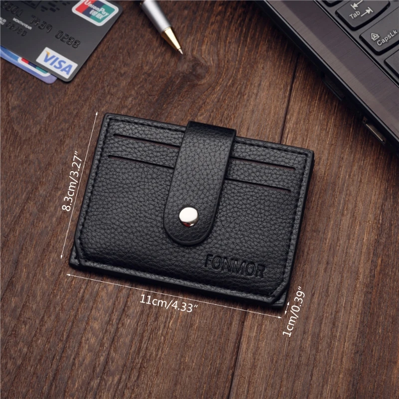 

Fashion Leather Men Slim Money for CASE Credit Card Holder Coin Pock
