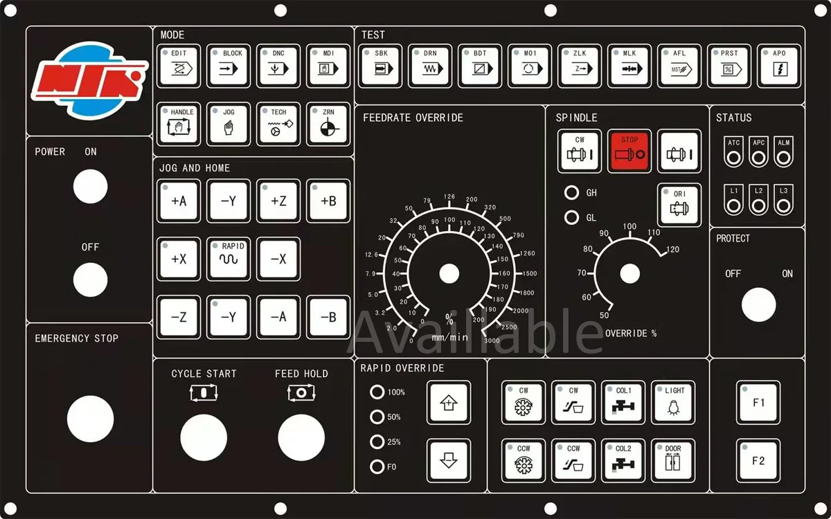 

Keyboard panel Operation Control panel Button film Hand control box film for Sodick Fanuc Chmer charmilles mitsubi-dwc machine