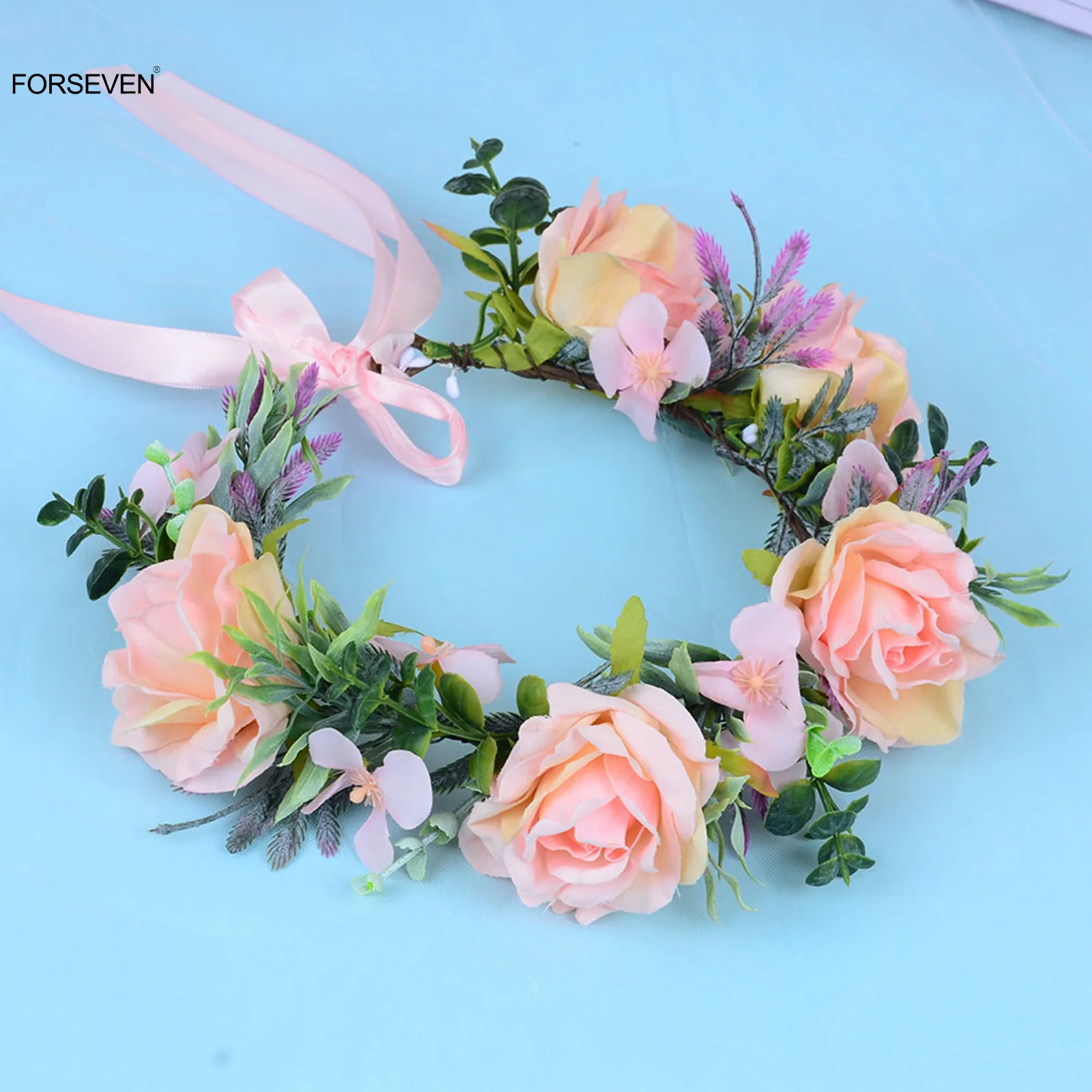 

Flower Crown Wreath Festival Headband Women Hair Accessories Headdress Girl Floral Garland Wedding Floral Hairband Headwear