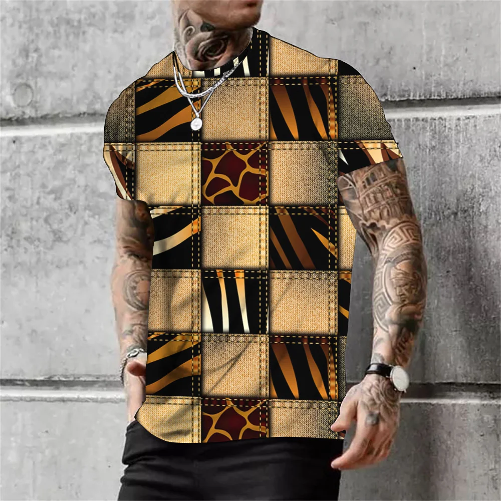 

2023 Hip Pop Men T-Shirt Tee Tribal Print Vintage Tops O Neck Harajuku Shirt Short Sleeve Casual Male Funny Clothing Camiseta