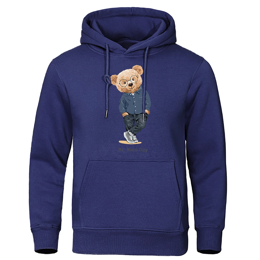 Джентльменские толстовки с принтом Mr. Bear Nice Guy мужские повседневные уличные