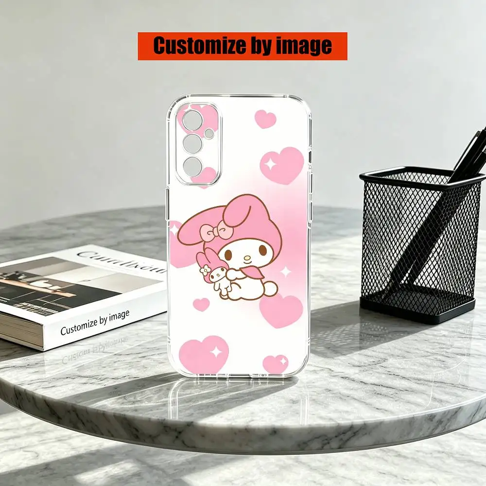 Фото Прозрачный силиконовый мягкий чехол для телефона Samsung A10, 12, 20, 21S, 30, 31, 40, 50, 51, 52, 70, 71 с рисунком My Melody №4
