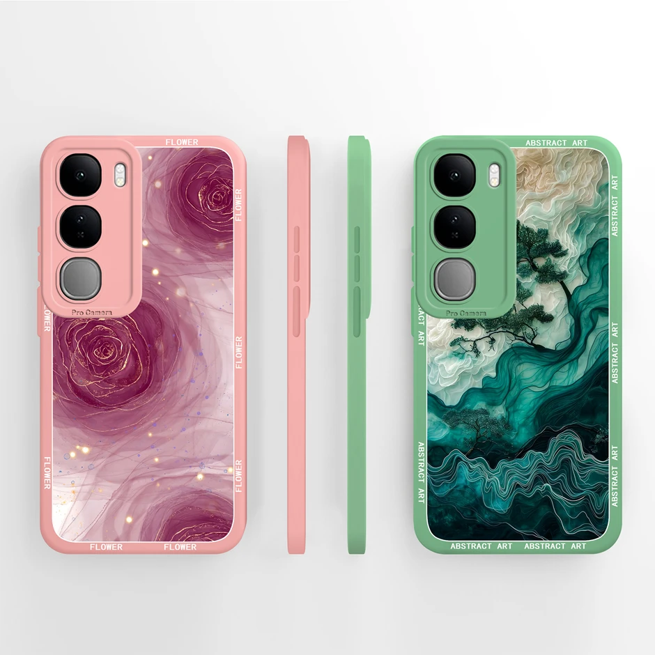 Фото Чехол для Vivo V40 Lite SE Y200 Y300, красивый чехол с рисунком розы, защита от падения, защита от загрязнений, легкий бампер для vivo v40se v40lite Funda Coque №2