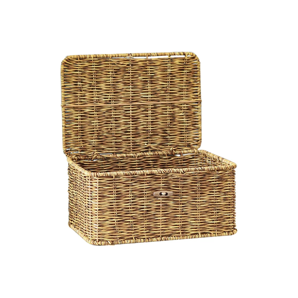 Тканый ящик для хранения контейнер закусок держатель ванной комнаты пластиковый