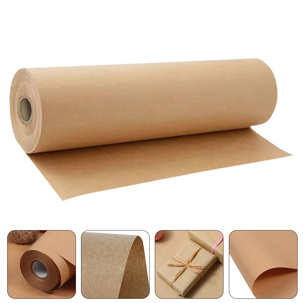 

1 рулон упаковочной бумаги, рулон коричневой крафт-бумаги для рукоделия, бумажный материал