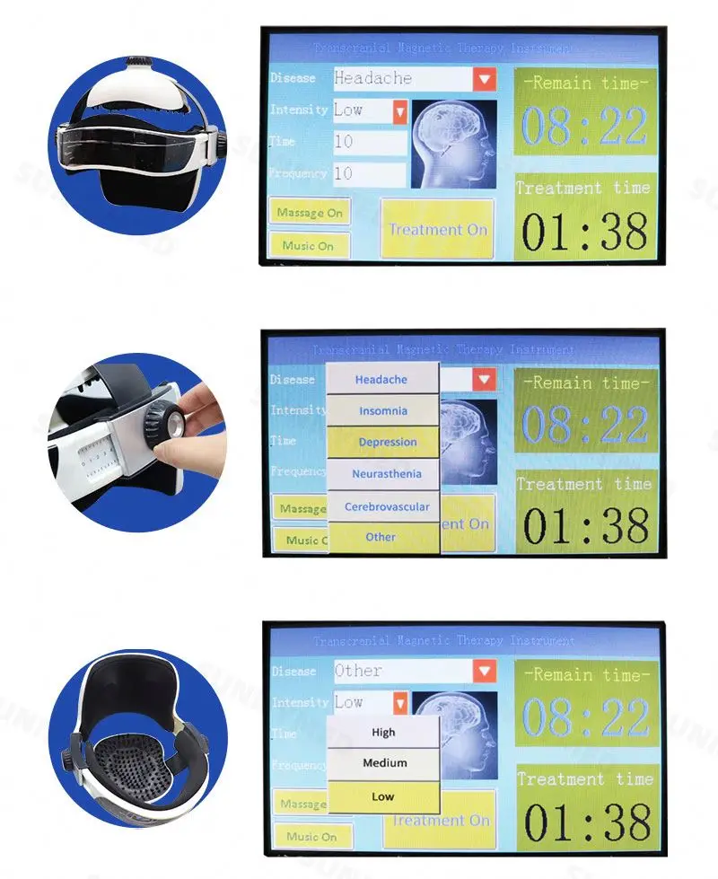 SY-S852 Устройство для терапии мозга Homecare Транскраниальное магнитное оборудование