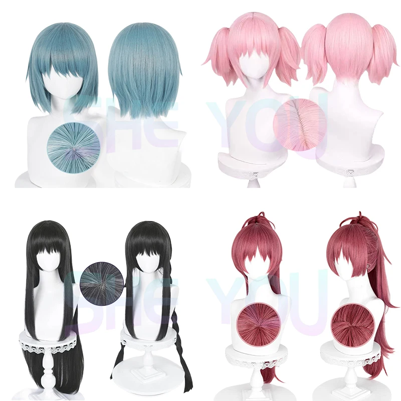 

Puella Magi Madoka Magica Akemi Homura Sakura Kyoko Miki Sayaka Madoka Kaname Cosplay Wig Heat Resistant Synthetic Wigs