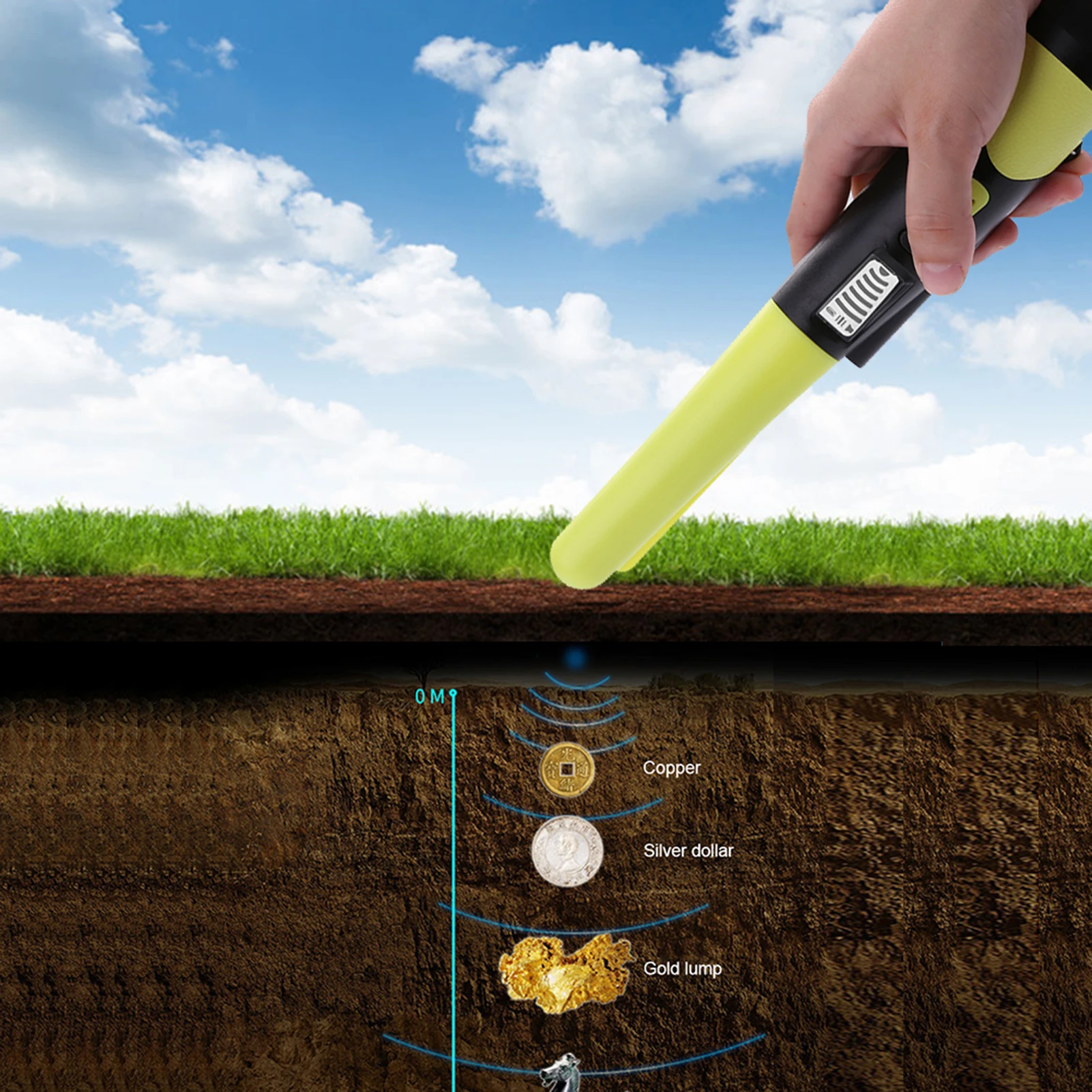 

Positioning Rod Detector Handheld Metal Detector Metal Pinpointing Pinpointer Metal Gold Detector Tester detector de metales