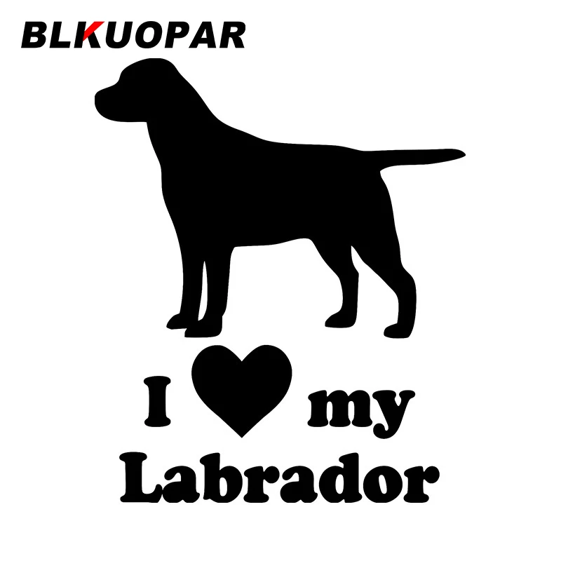 

Модная оригинальная водостойкая наклейка для автомобиля BLKUOPAR «Я Люблю Мой Лабрадор»