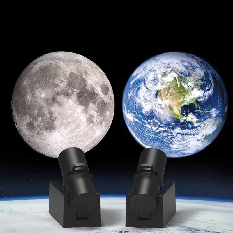 

Star Projector Earth Moon Projection Lamp Planet Projector Background Atmosphere Led Night Light for Bedroom Wall Decor Lighting