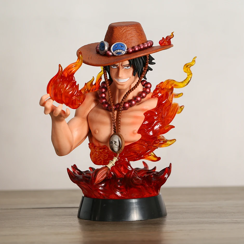 

Figurine One Piece Portgas D Ace Bust Figural Collection Model Figure Doll Christmas Gift