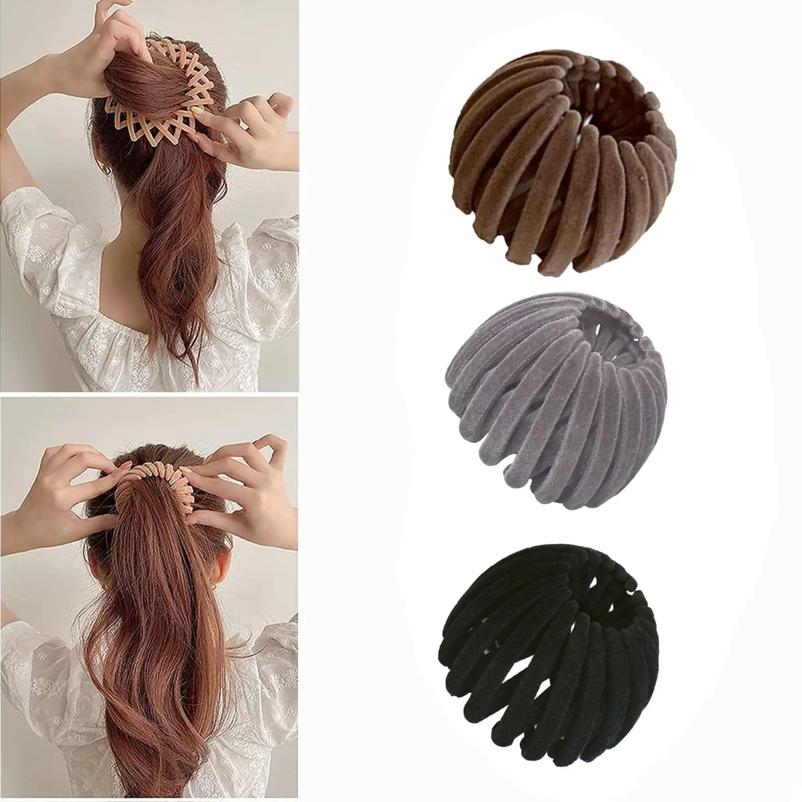 

Birds Nest Magic Hair Clip Hair Clip for Women Hair Holder Lazy Bird's Nest Plate Hairpin Expandable Ponytail Holder Hair Pin