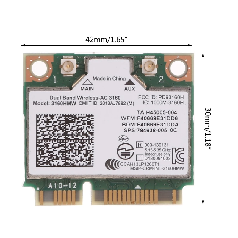 Рисунок 6 - Двухдиапазонная сетевая карта Wireless-AC 3160 3160HMW