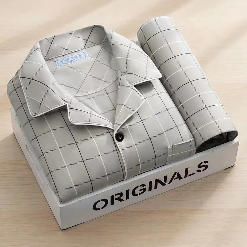 Высококачественные пижамы из чистого хлопка с длинными рукавами