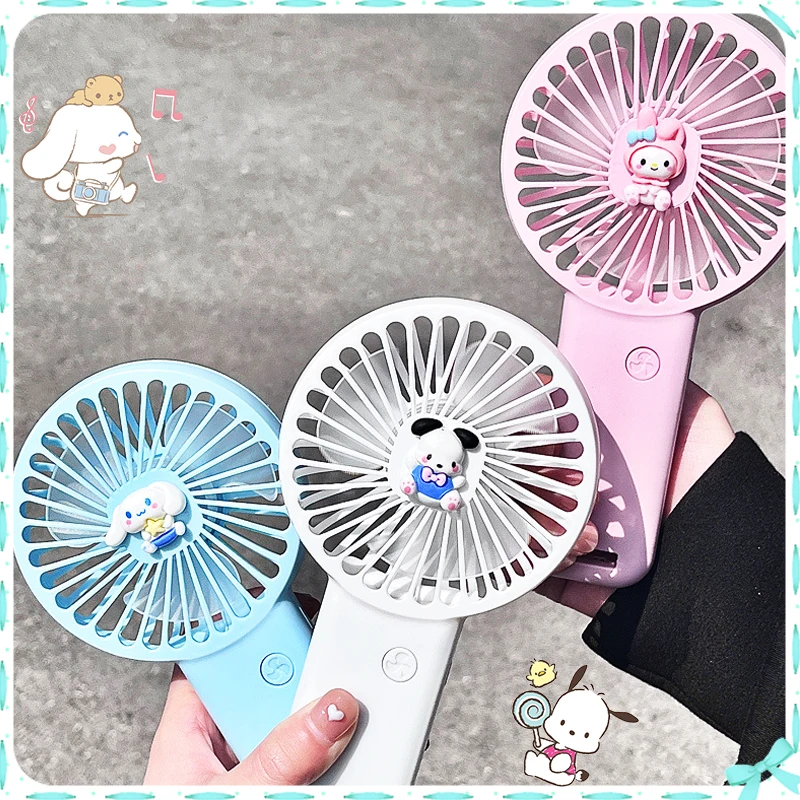 

Sanrioed Hand Fans Kawaii Summer Cooling Usb Charging Lovely Anime My Melody Cinnamoroll Pochacco Cute Kids Girls Gifts Stylish