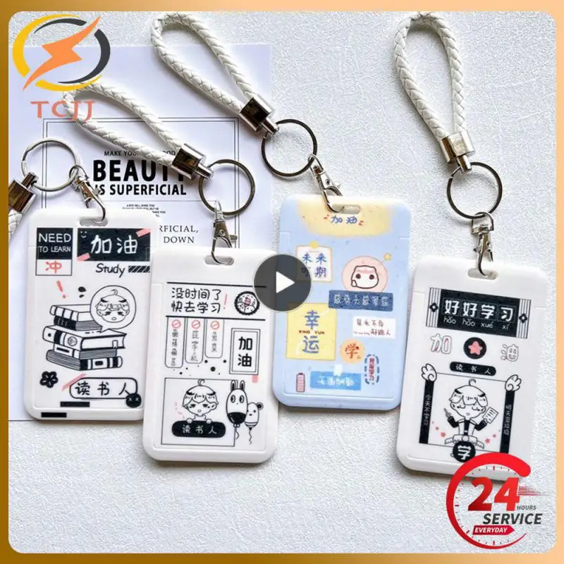 

Unique Fashion Bus Card Protective Case Campus Card Holder Modern Minimalist Cute 9 Styles Id Card Holder Student Supplies Abs