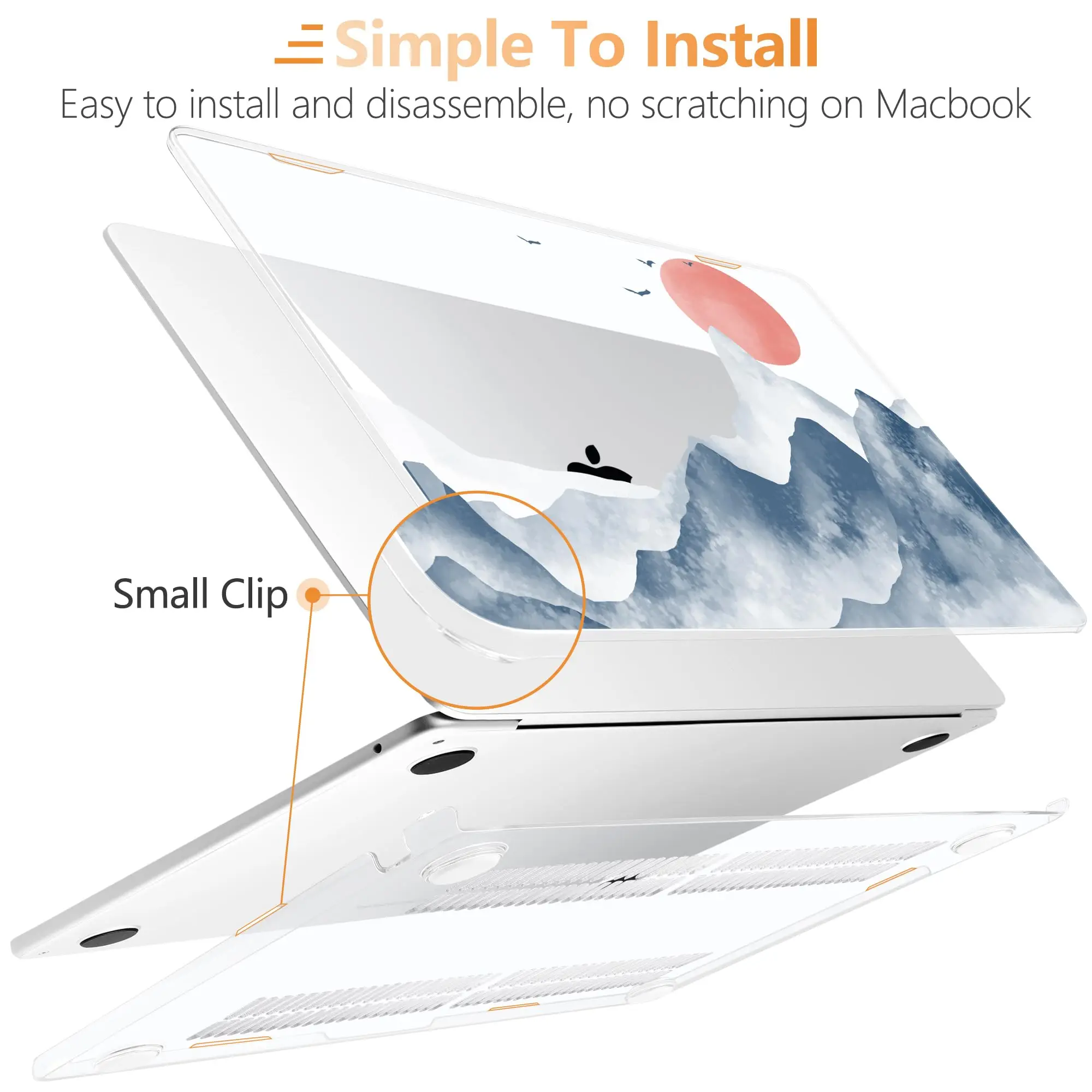 Жесткий чехол для Macbook Pro 14 16 M3 A2991 2918 A2992 2023 M2 Air 15