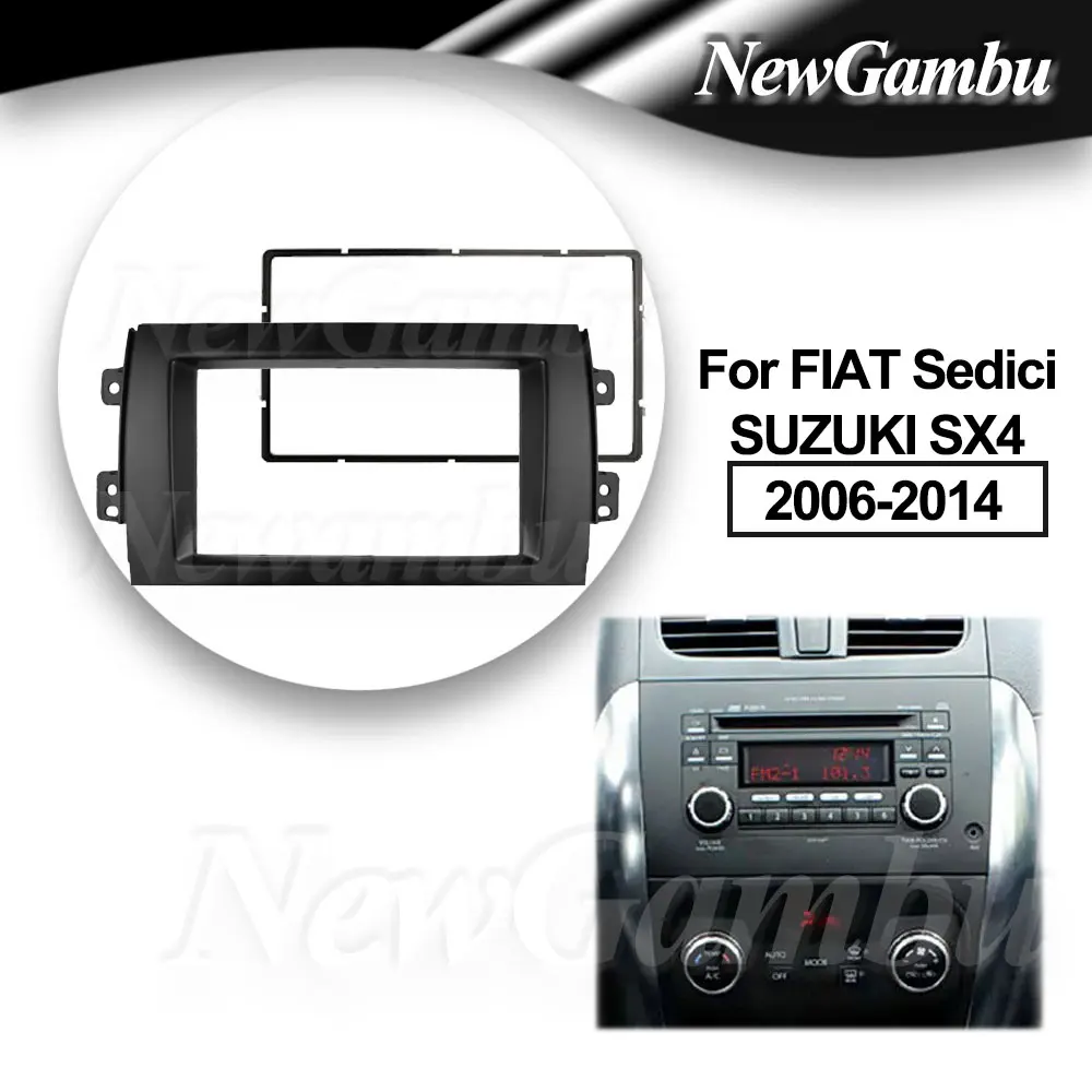 

Car Fascia Frame For FIAT Sedici SUZUKI SX4 2006-2014 Frame Double 2 Din Android Screen Dash Panel Trim Console Bezel Adapter