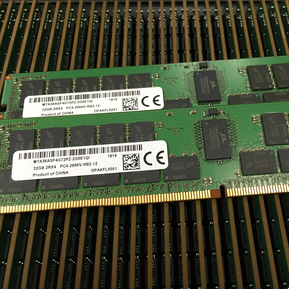 1 шт. MTA36ASF4G72PZ-2G6E1 для серверной памяти MT 32G DDR4 2666 ECC REG PC4-2666V 32 ГБ RDIMM