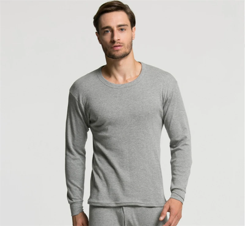 Thermal Underwear Men's Fleece Lined Thermal Underwear Set Cycling Skiing Base Layer Winter Warm Long Shirts & Tops Bottom Suit