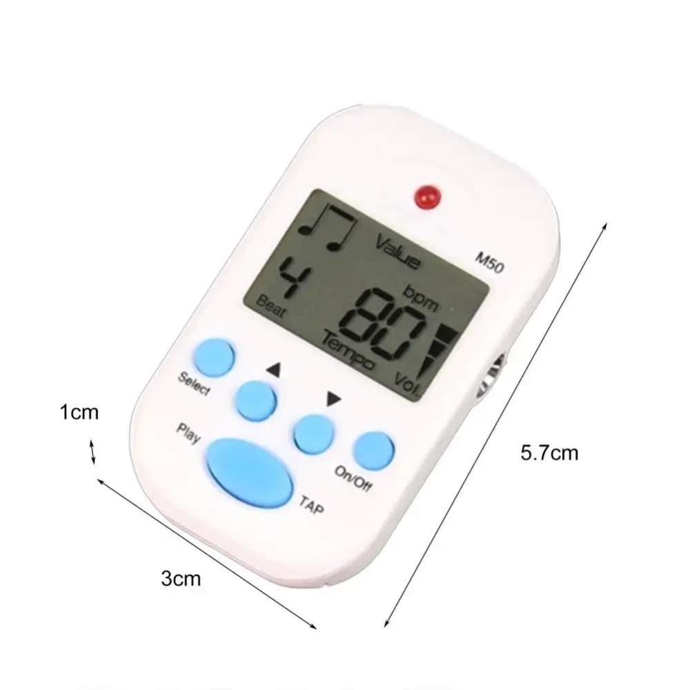 Цифровой карманный метроном LCD Mini с выходом на наушники, легкий, пластиковый, для контроля темпа и басов (art.: 3920da6d2fcfb) - 3920da6d2fcfb