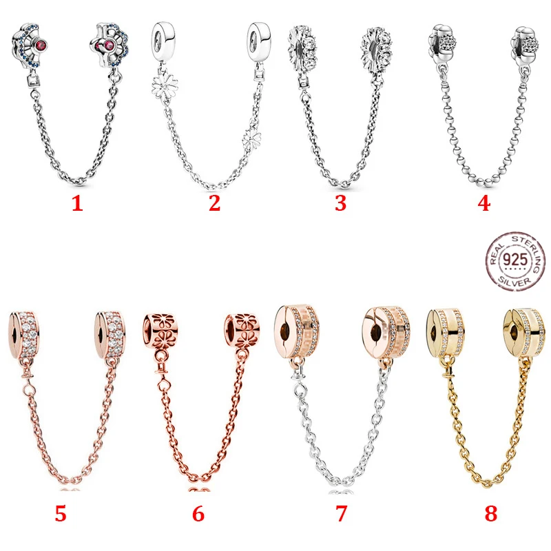 Женская цепочка из серебра 925 пробы с розовым золотом |