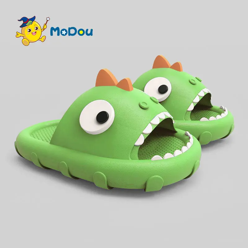 

Mo Dou Women's Slippers EVA Thick Soft Sole Parent-child Home Shoes Lovely Dinosaurs for Outdoors Non-slip Wearable for Men