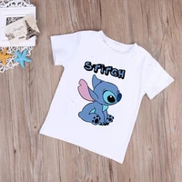 disney lilostitch childrens clothes for boy summer kid t shirt casual style girl clothes cotton tshirt fashion outdoor clothes