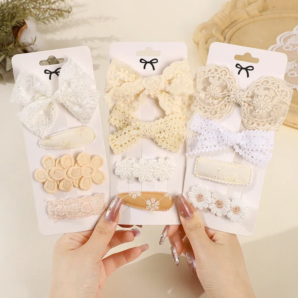 4 шт./набор детские Заколки для волос в пасторальном стиле