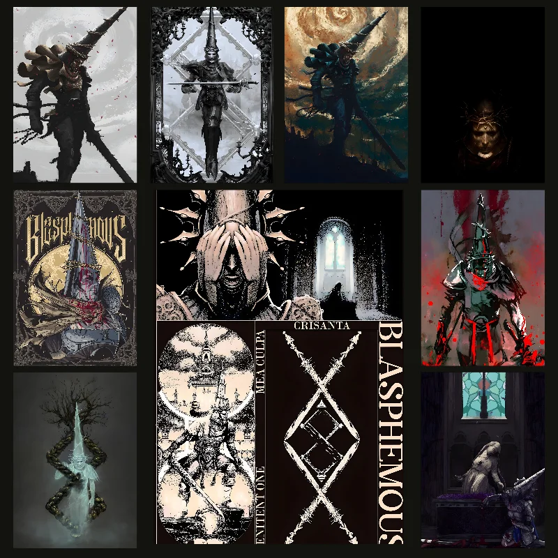 Фото Игра BLASPHEMOUS плакат самоклеящаяся художественная водостойкая бумажная наклейка кофейня бар комната Настенный декор №1