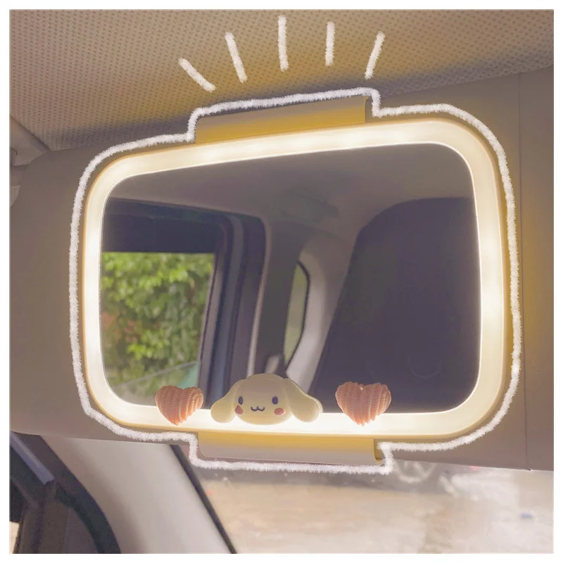 Sanrioed Мультяшные милые куклы в коричном стиле солнцезащитный козырек зеркало для