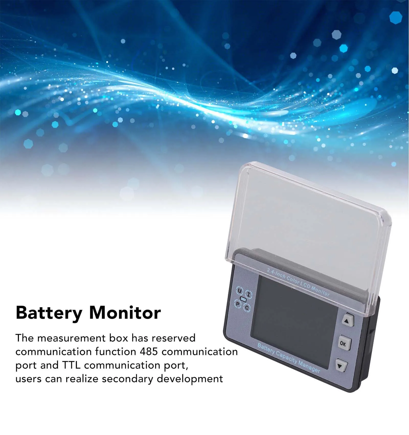 

VAC8810F Wireless Voltage Ammeter 100 200 300 500A Colorful LCD Detector Indication Battery Monitoring Meter 100A500V