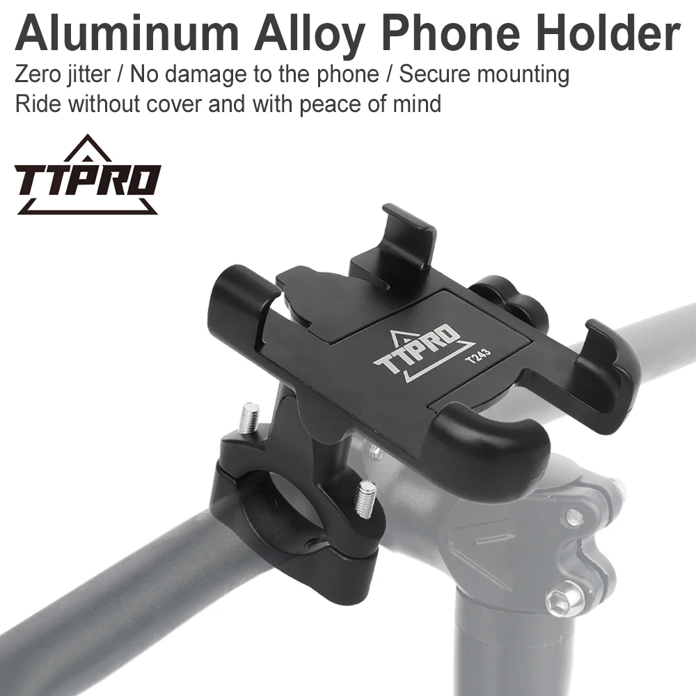Держатель для телефона TTPRO T243 велосипедный алюминиевый Противоскользящий
