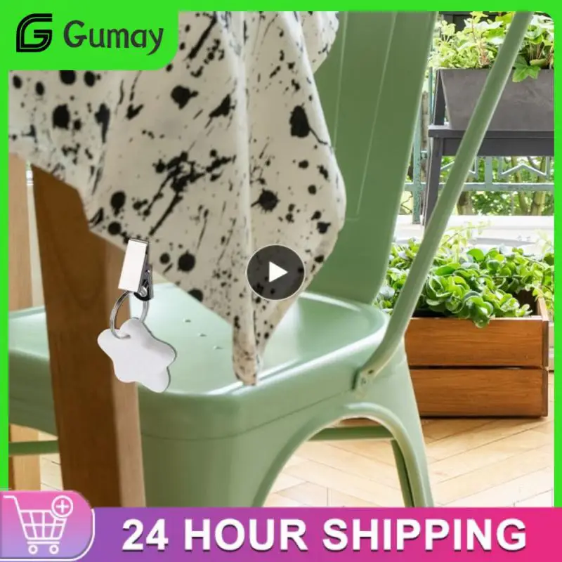 

5/8/10PCS Stainless Steel Tablecloth Weights Clips Heavy Duty Marble Stone Pendant Non-Slip Tablecloth Clip Outdoor Picnic Metal