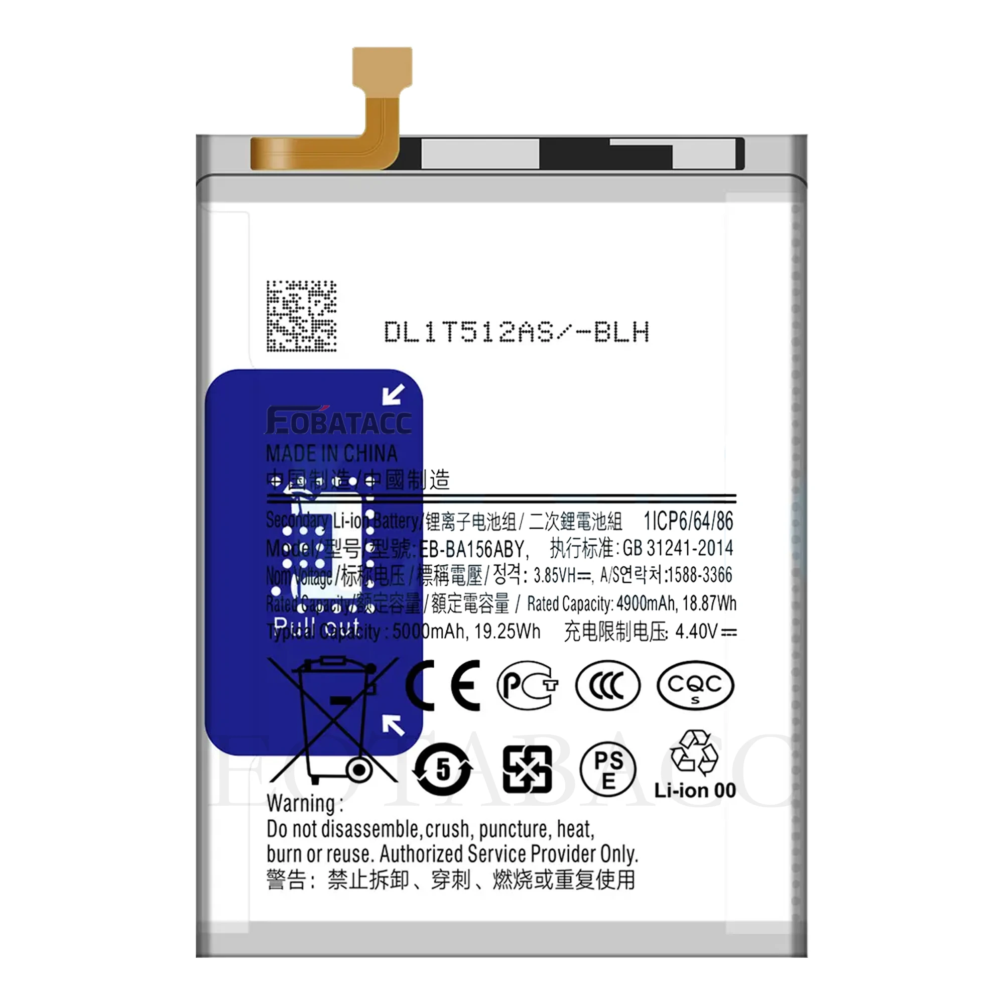 Фото Аккумулятор EOTABACC для Samsung A15 5G/4G (модель EB-BA156ABY) 2026 года, с инструментами для замены №4
