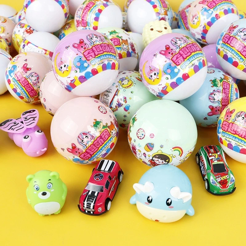 75mm twisting Ball Surprise Blind Box Toy Egg Anime figures kids toys decompression toy collecting birthday gif