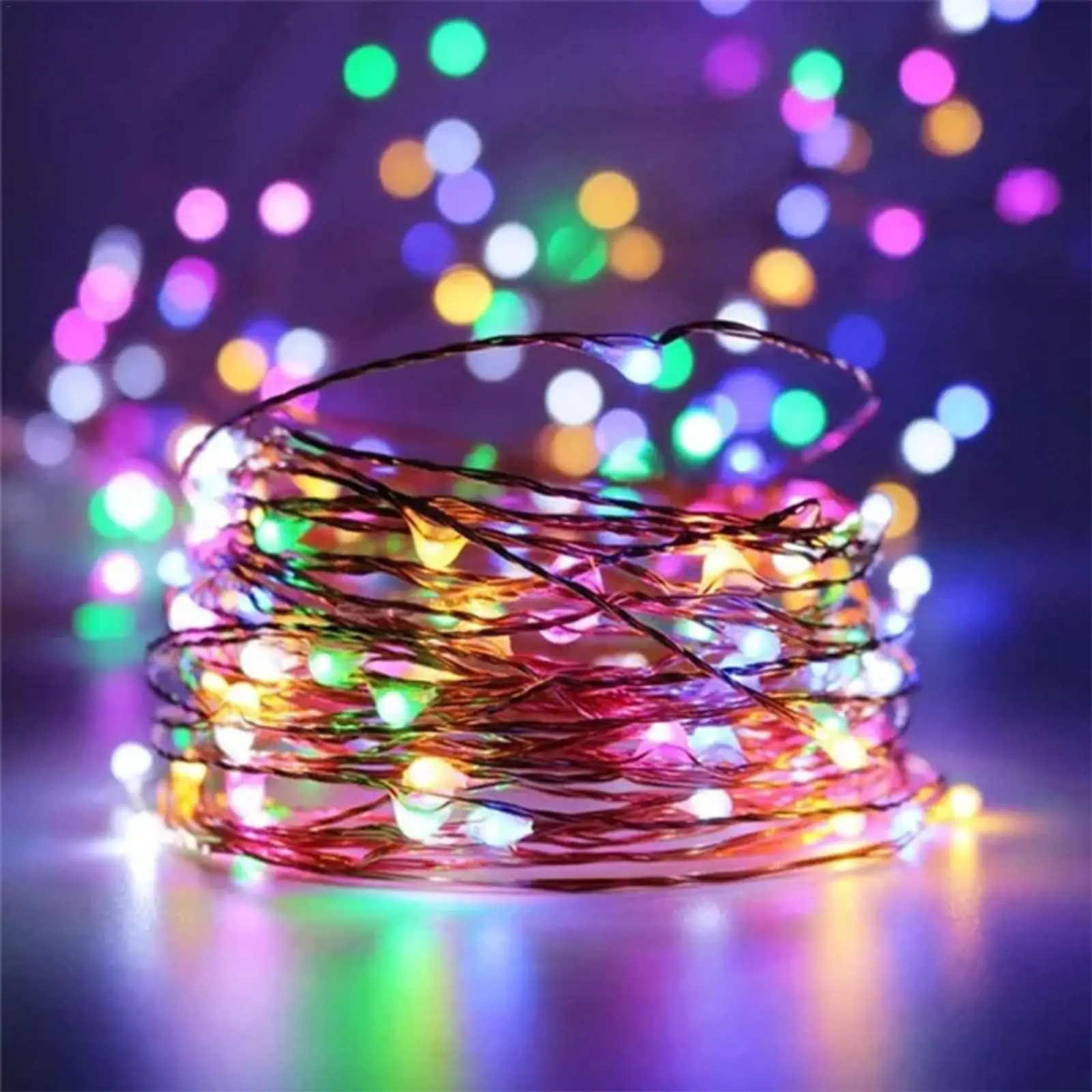 

1m Fairy Lights Copper Wire String Battery Box LED Curtain Light Christmas String Fairy Lights Lights Decoration String Par X8Y7