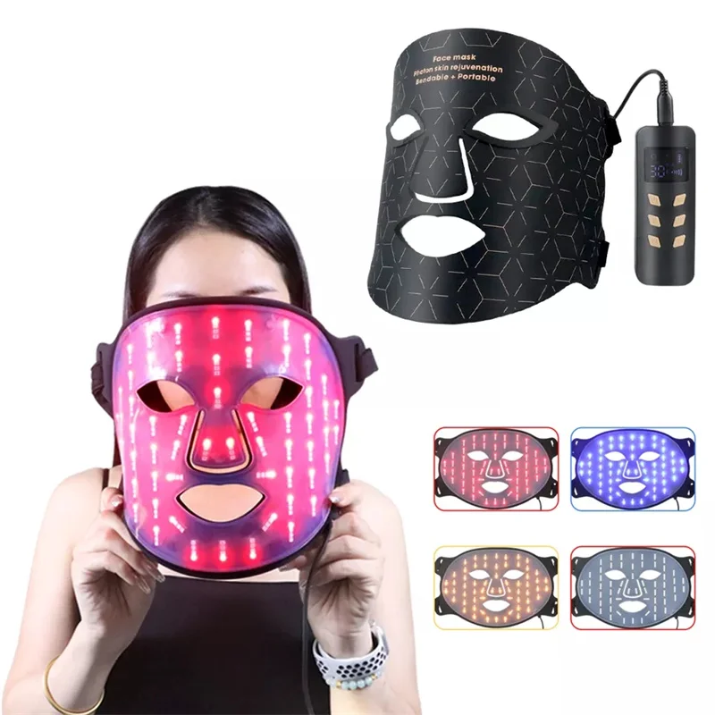 Professional Skin Rejuvenation Red Infrared Light Therapy Face Mask Beauty Pdt Machine Acne Care Skin Lightening Silicone Mask
