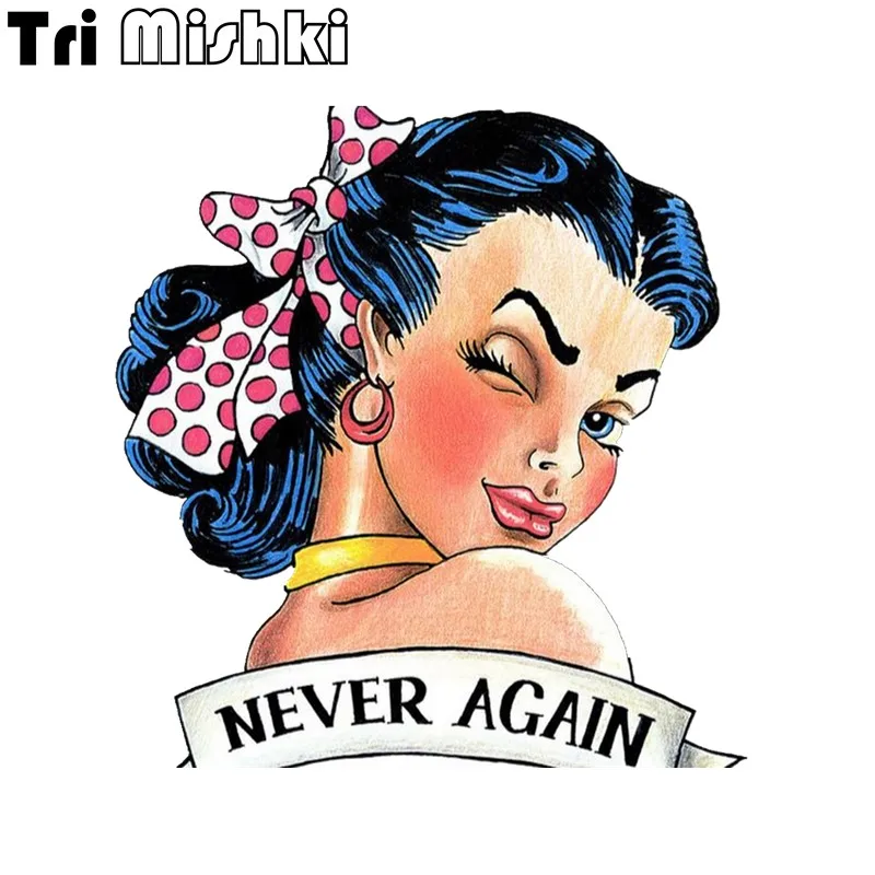 

Наклейки три мишки W1478 для девушек, никогда больше не будут, наклейки, аксессуары для мотоциклов, наклейка на автомобильный бампер, стену для ноутбука