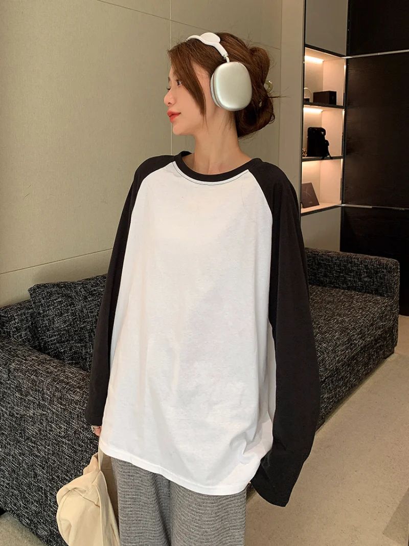 

Женская толстовка средней длины, с круглым вырезом и длинным рукавом