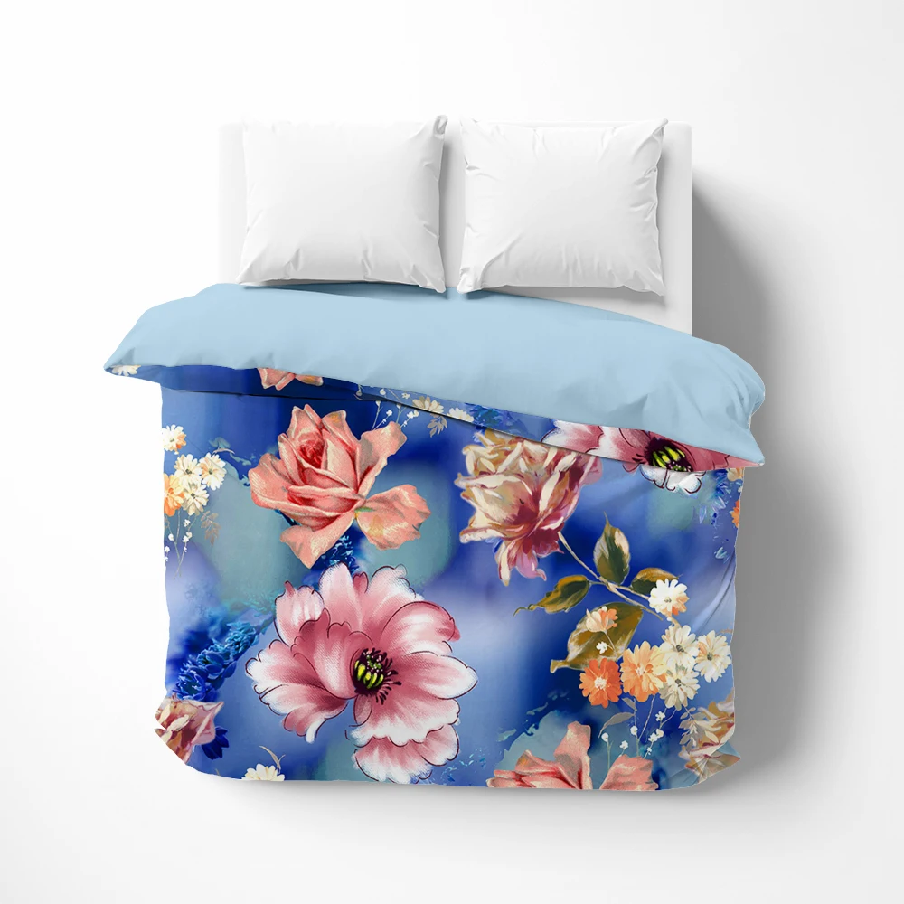 

1Pc Luxury Duvet cover Quilt Cover Blanket/Comfortable Case Bedding 140x200 150x200 135x200 Customized size oil flower rose