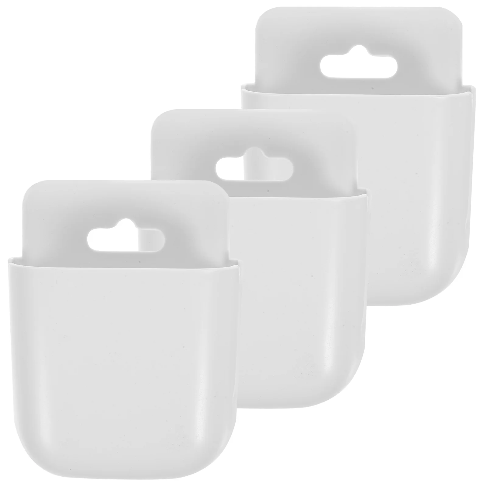 

3 шт. настенный держатель, клейкая полка для зарядки ячеек, коробка для хранения, настенный контейнер для хранения мультимедиа (белый)