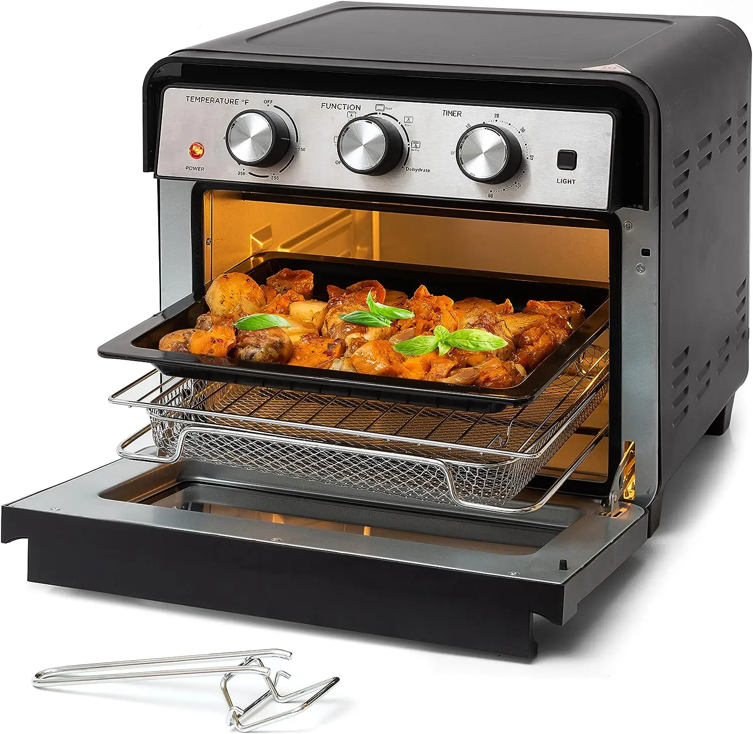 

Fryer Oven, 6-in-1 Toaster Oven 23 Quart, Airfryer Toaster Oven For Roast, Bake, Broil, Stainless Steel Accessories Included, Co