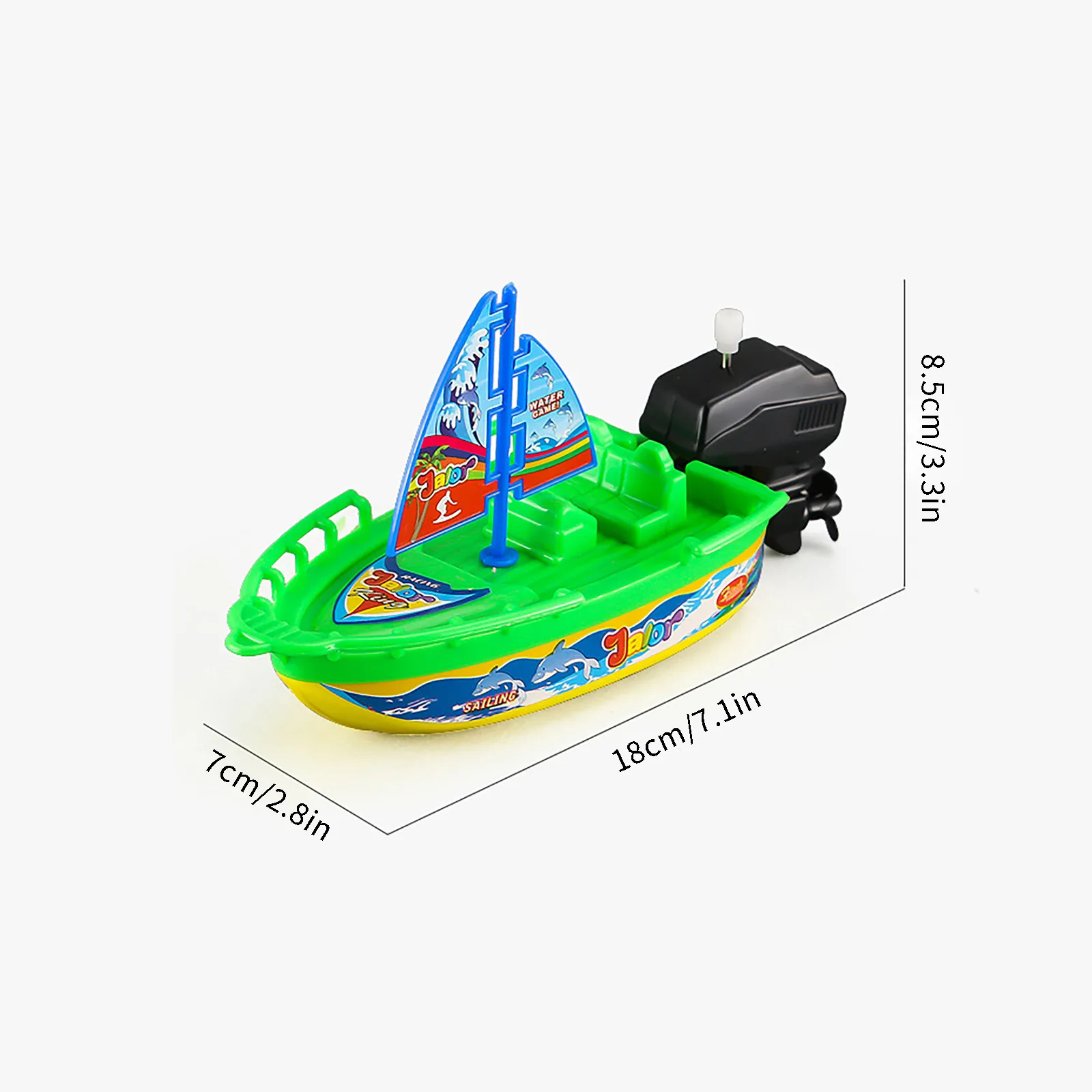 New Summer Bathroom 1PC Children's Water Boat Baby Color Cognition Yacht Speedboat Sailing Motorboat Play Water Bath Toys Gifts