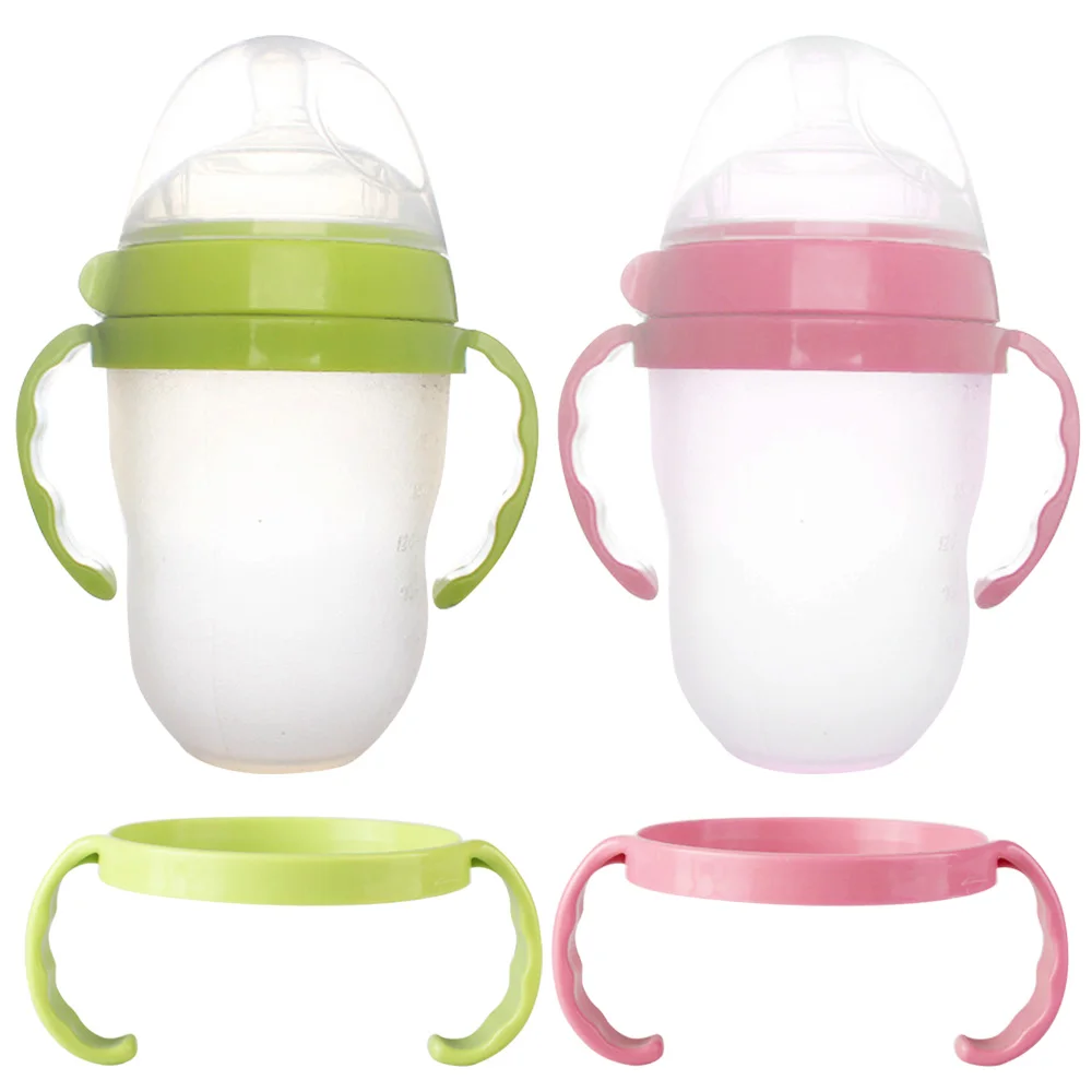 

Baby Feeding Care 2PCS Heat Resistance Feeding Milk Bottle Handle Grip for Comotomo Baby Milk Cup Bottles Accessories for Child