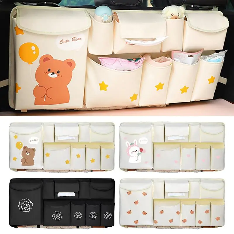 

Back Seat Car Organizer Multifunctional Large Storage Organizer Tablet Holder Protector Wear-resistant Car Interior Accessories