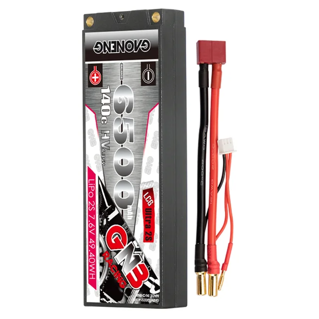 Gaoneng GNB LCG Ultra 2S HV 7.6V 6500mAh 140C Hardcase Lipo 5mm T-plug